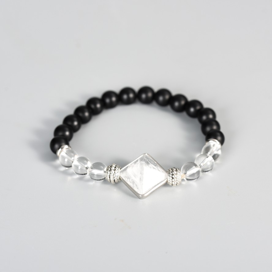 Pyramid Crystal Natural Stone Bracelet